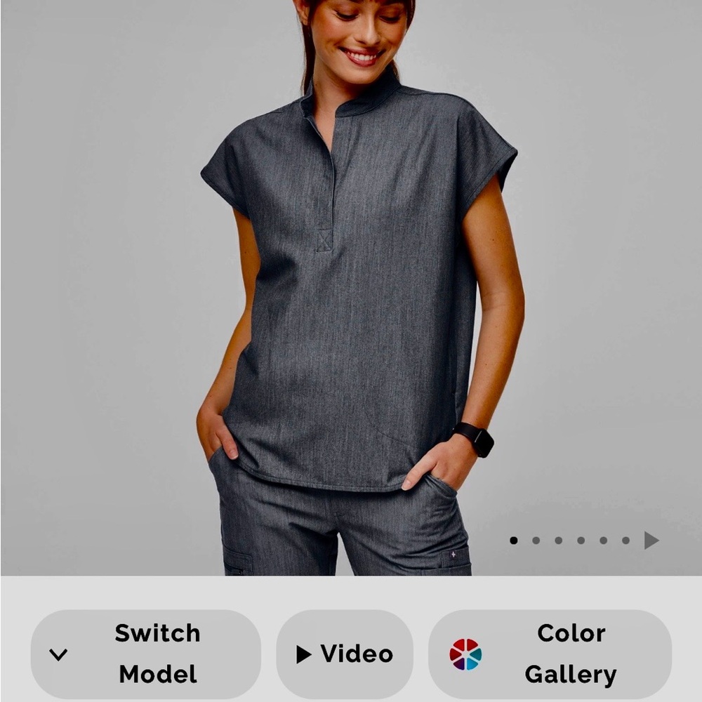 FIGS Scrub set  Gray Top XS and Cargo pants set XS